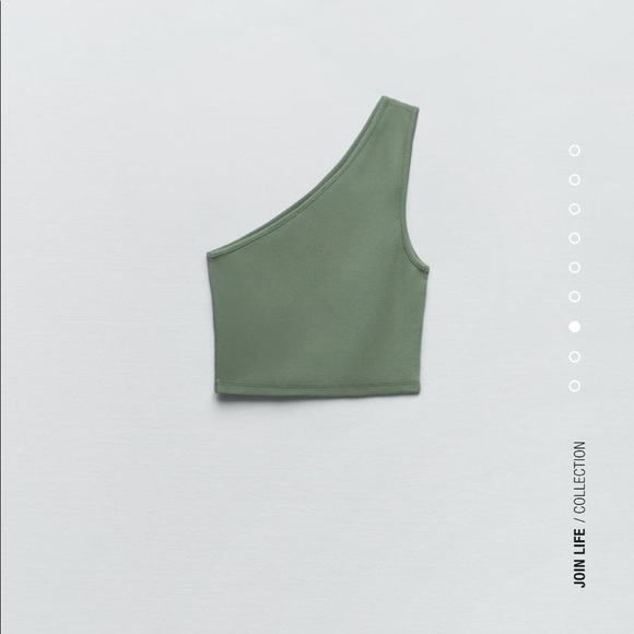 NWT💚Zara Asymmetrical Rib Top 🌳 - Picture 5 of 7